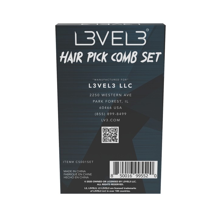 L3VEL3 ™ JUEGO DE PEINES PARA RECOGER EL CABELLO - 2 PIEZAS - Imagen 2